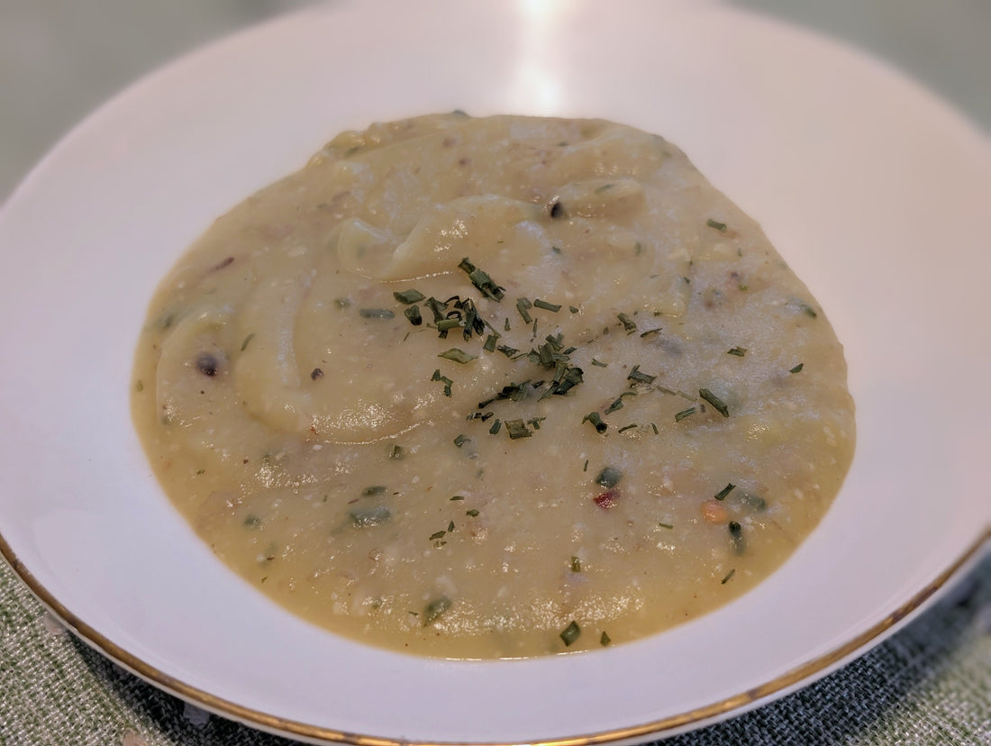Garlic and Chive Potato Soup