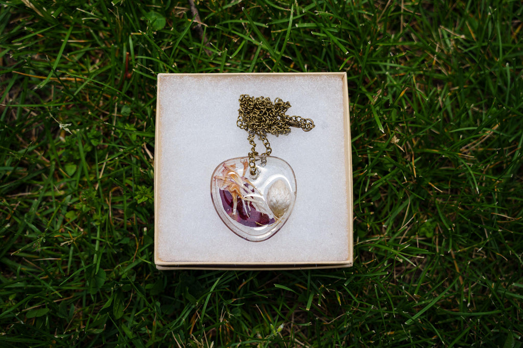 Dark Purple Necklace - Epoxy Resin Pendant __etsy:8089096664