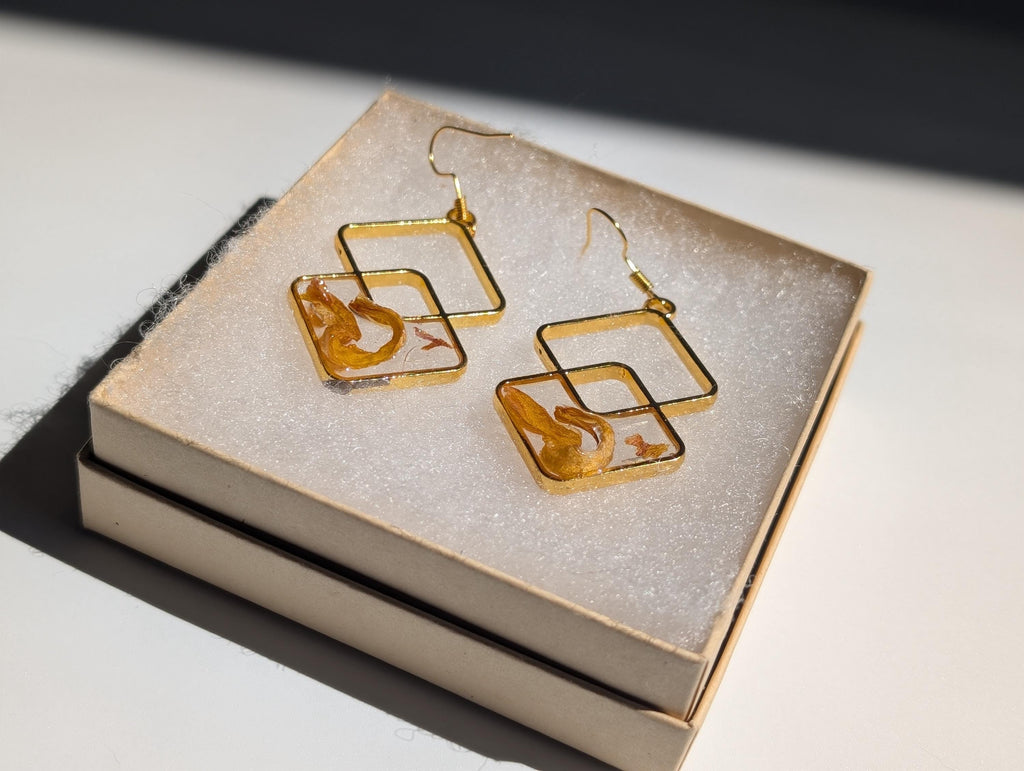 Lightweight Hypoallergenic Gold Dangle Earrings - Abstract Jewelry __etsy:8095170630