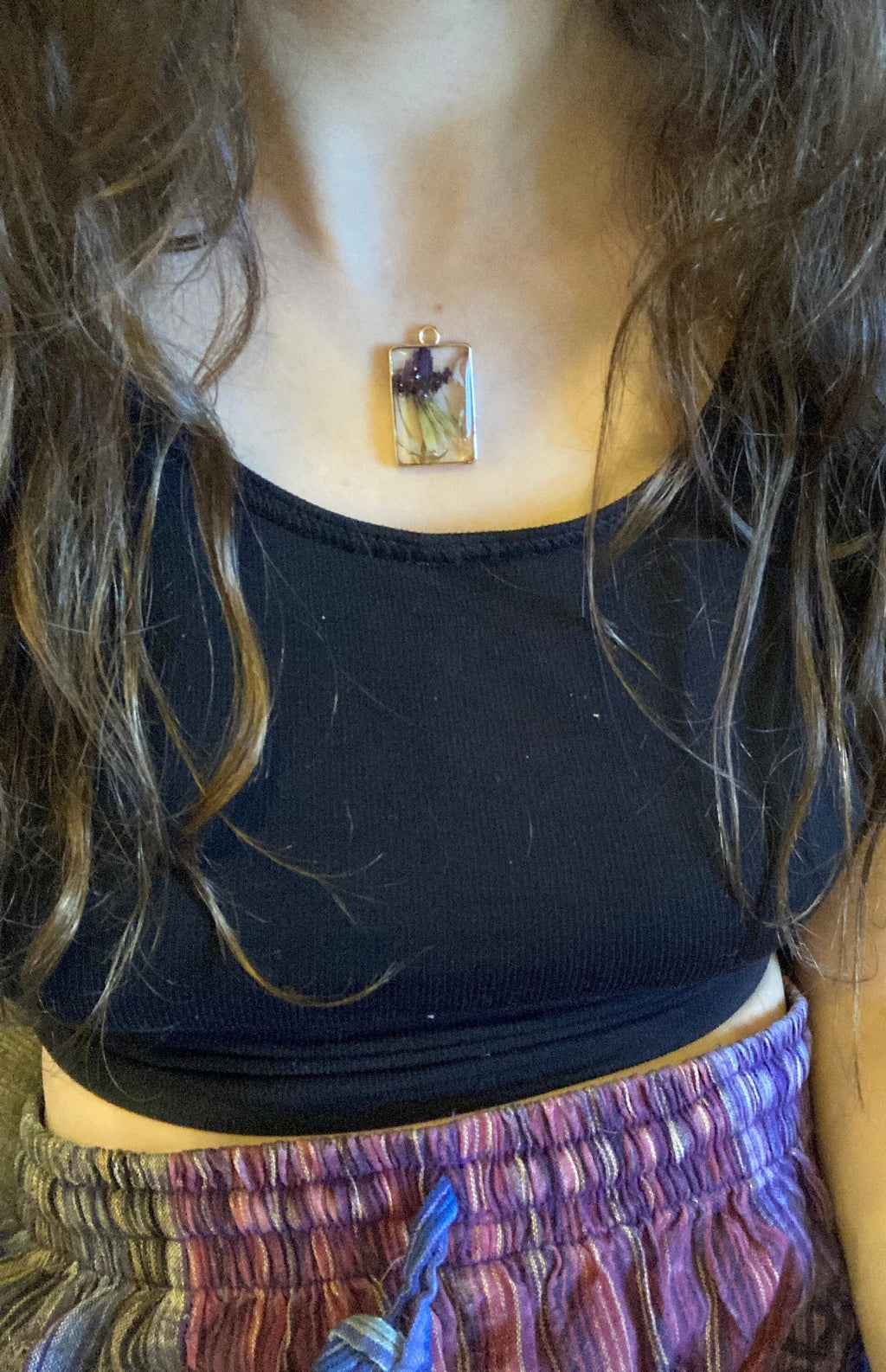 Vibrant Pressed Flower Necklace - Handmade Jewelry