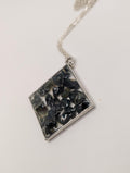 Dark Blue Necklace with Real Bay Rocks from the Pebble Jewelry Collection