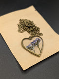 Purple Heart Pendant - Plant Jewelry __etsy:7798347263