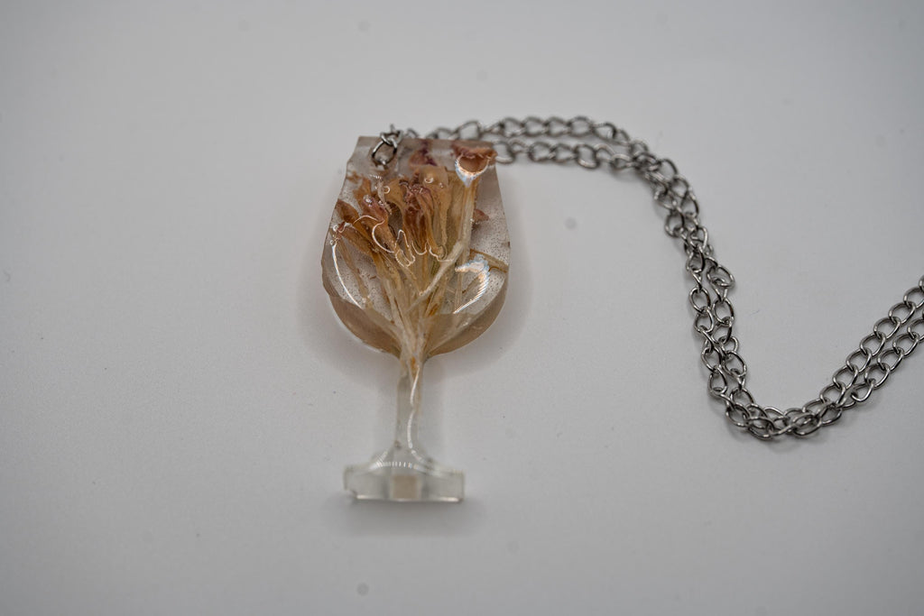 Resin Necklace - Nature Jewelry - Wine Lovers Gift __etsy:7864143742