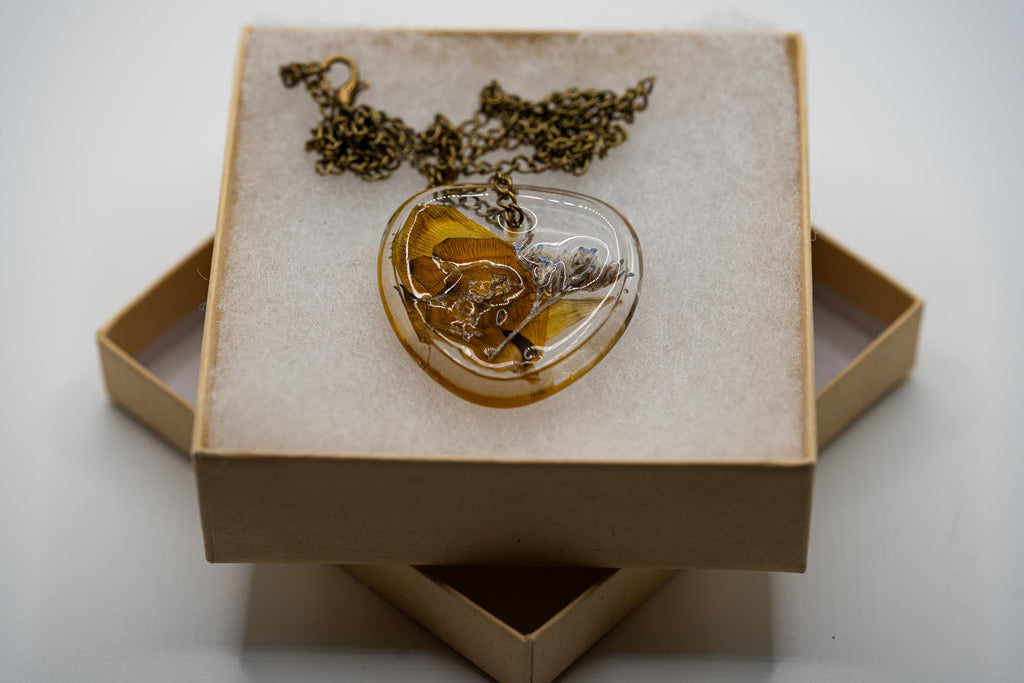 Yellow Flower Pendant - Nature Jewelry __etsy:7864228562
