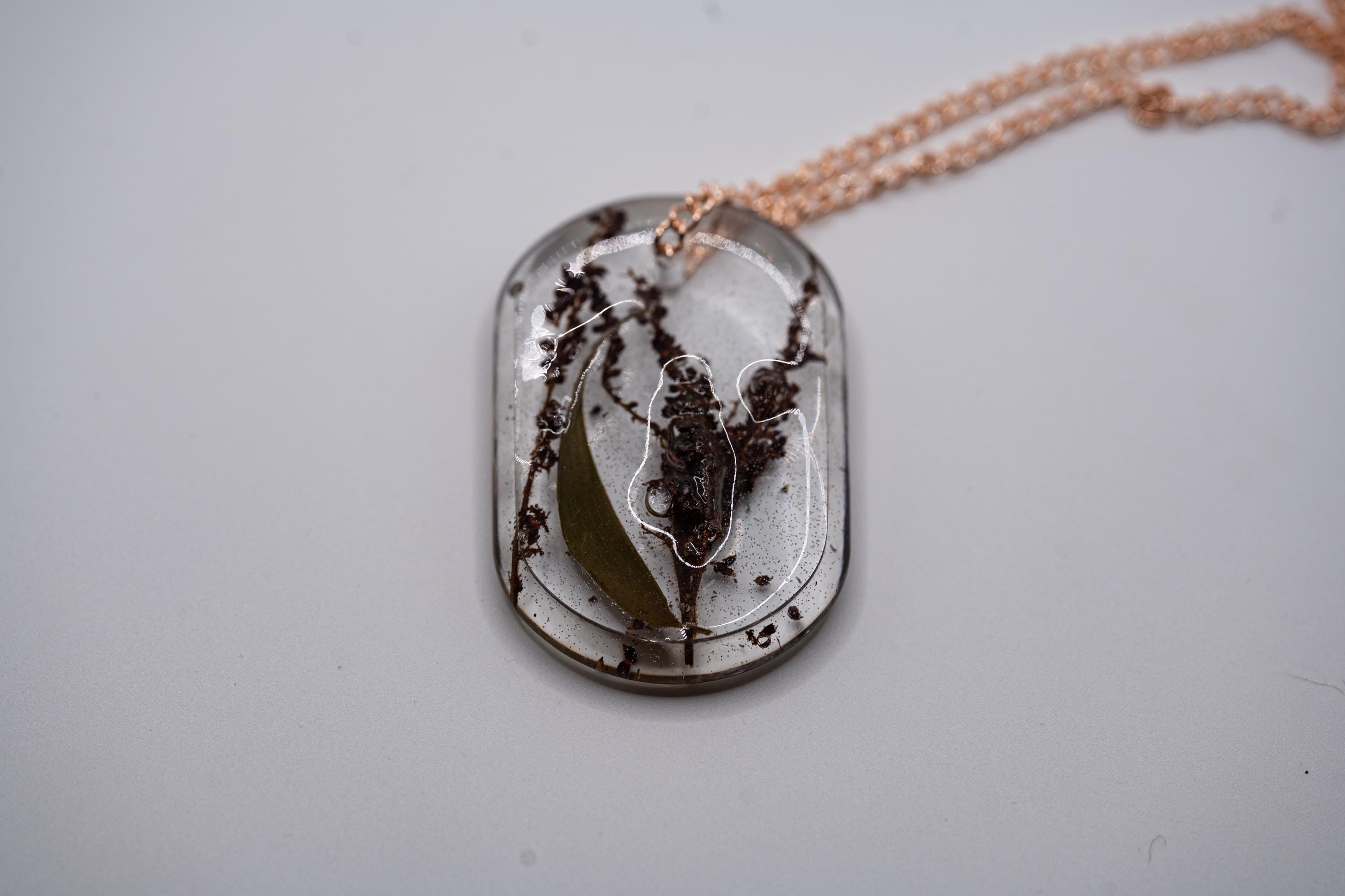 Oval Flower Pendant - Nature Jewelry __etsy:7864323132