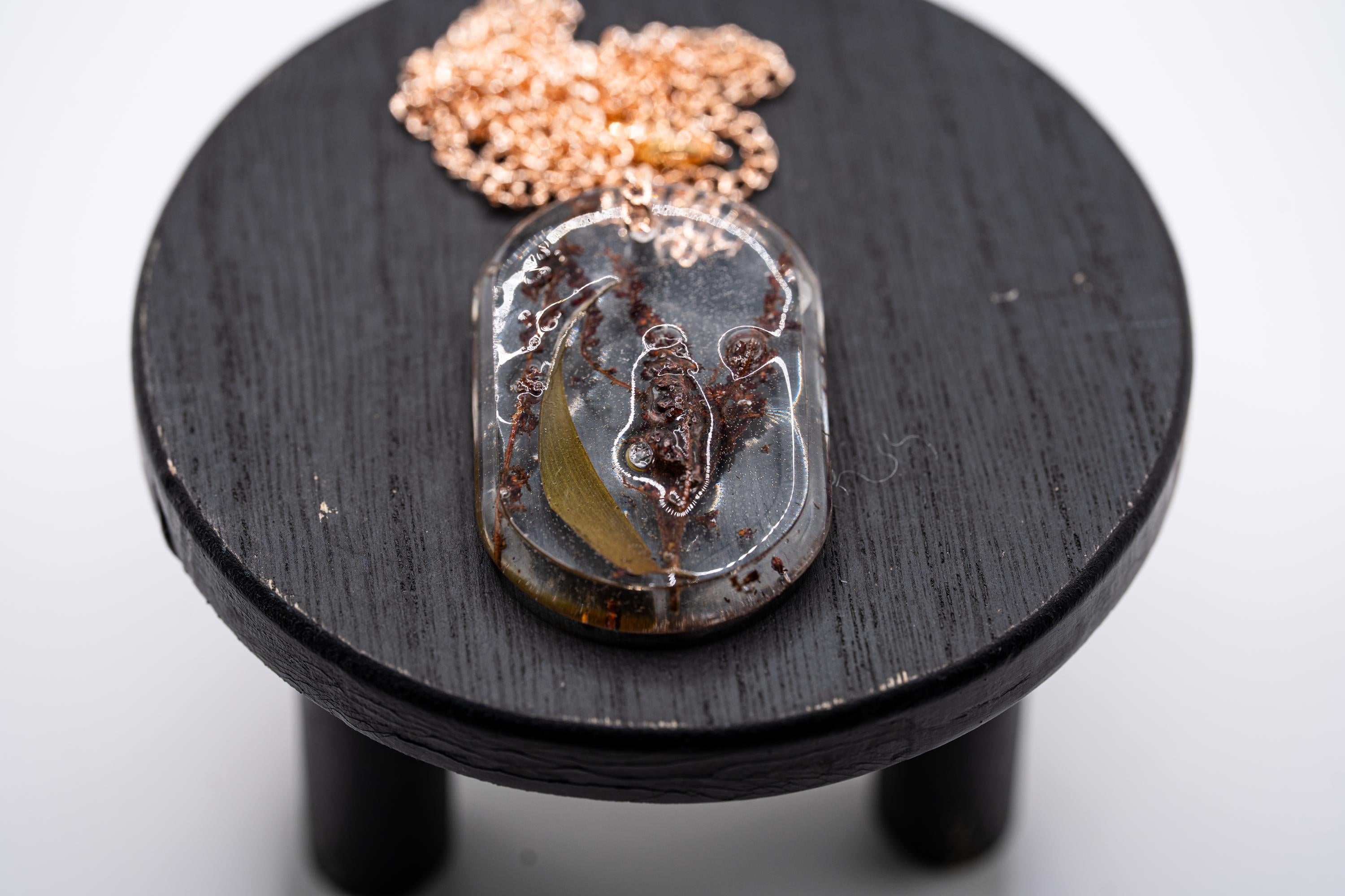 Oval Flower Pendant - Nature Jewelry __etsy:7864323150