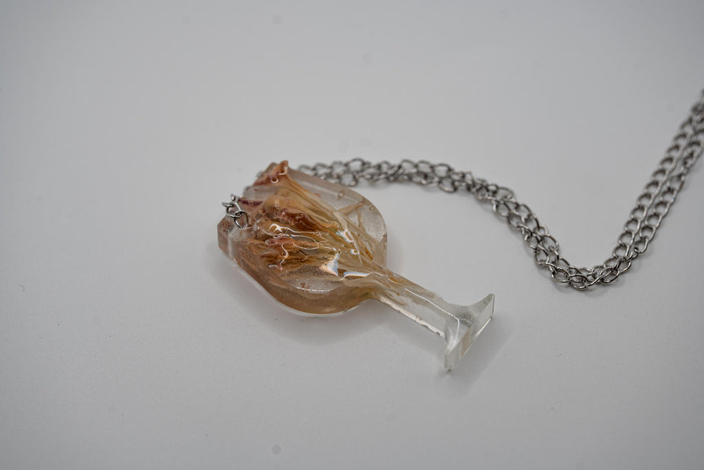 Resin Necklace - Nature Jewelry - Wine Lovers Gift __etsy:7912094003