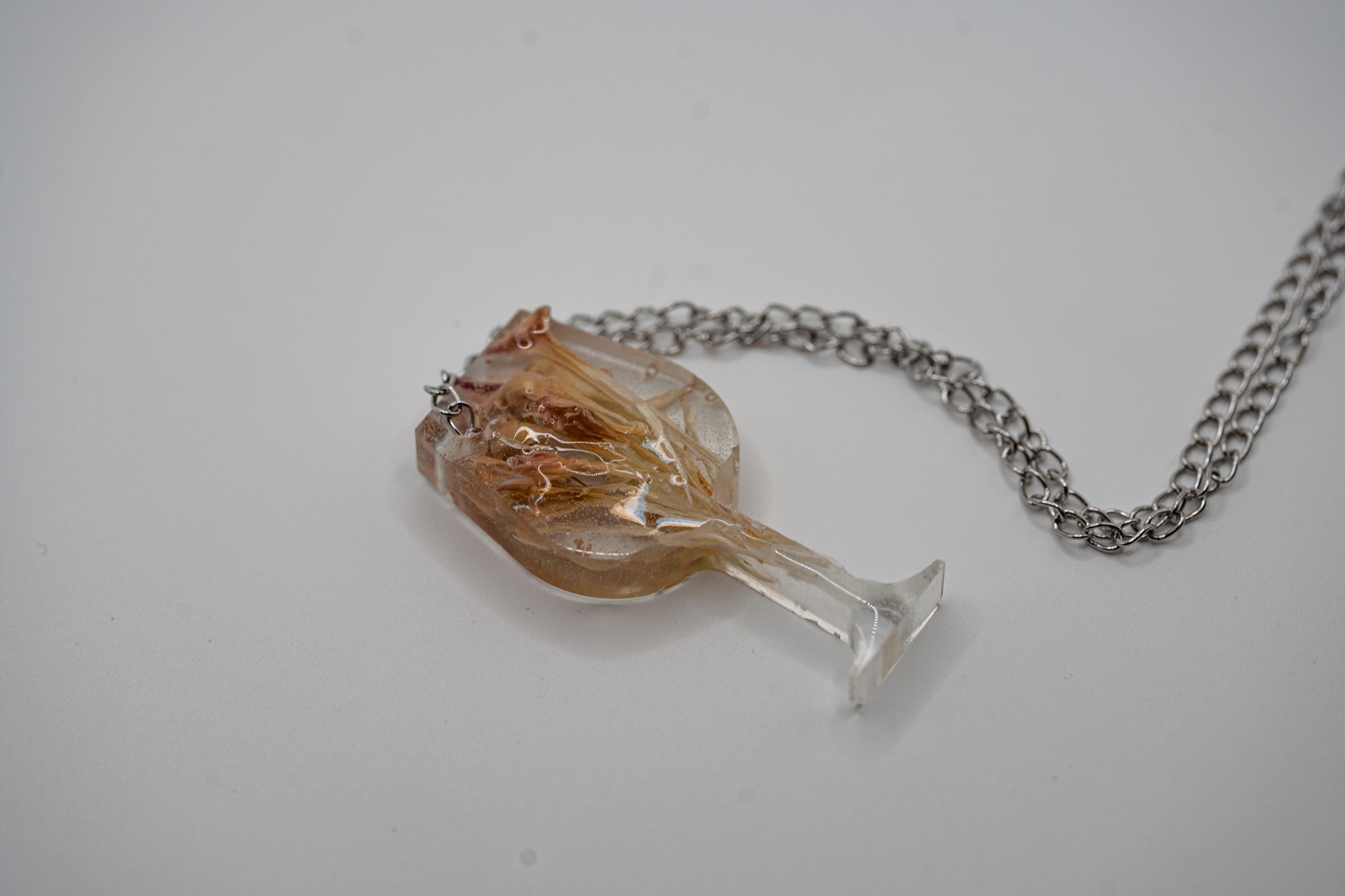 Resin Necklace - Nature Jewelry - Wine Lovers Gift __etsy:7912094003