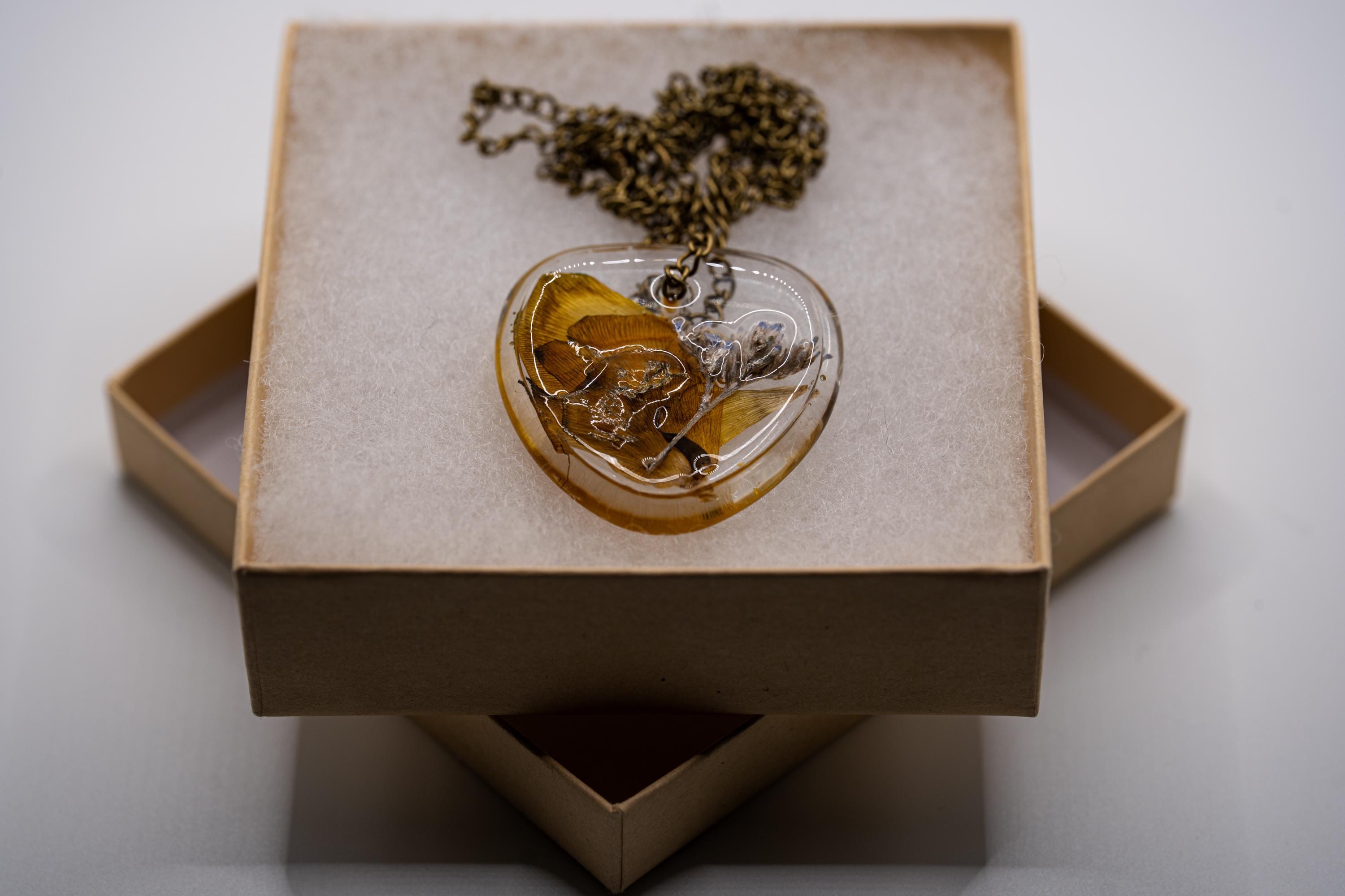 Yellow Flower Pendant - Nature Jewelry __etsy:7912179291