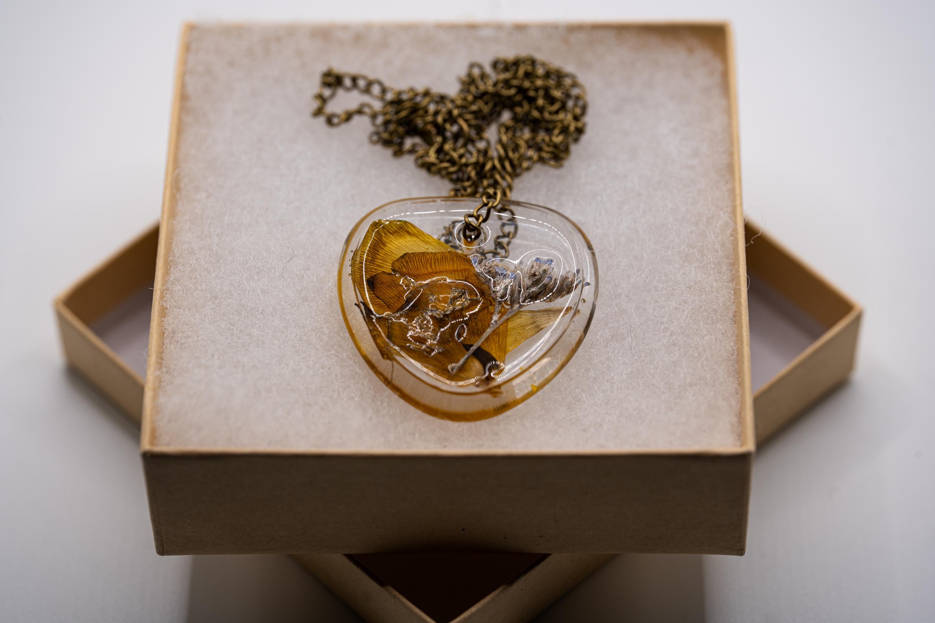 Yellow Flower Pendant - Nature Jewelry __etsy:7912194223