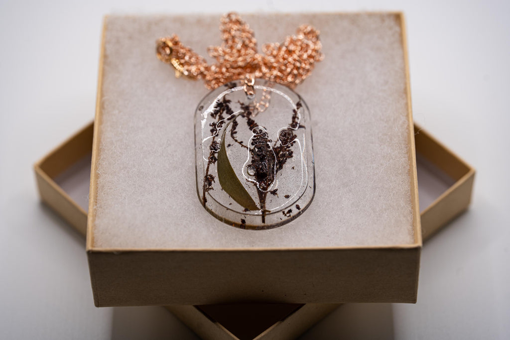 Oval Flower Pendant - Nature Jewelry __etsy:7912282985