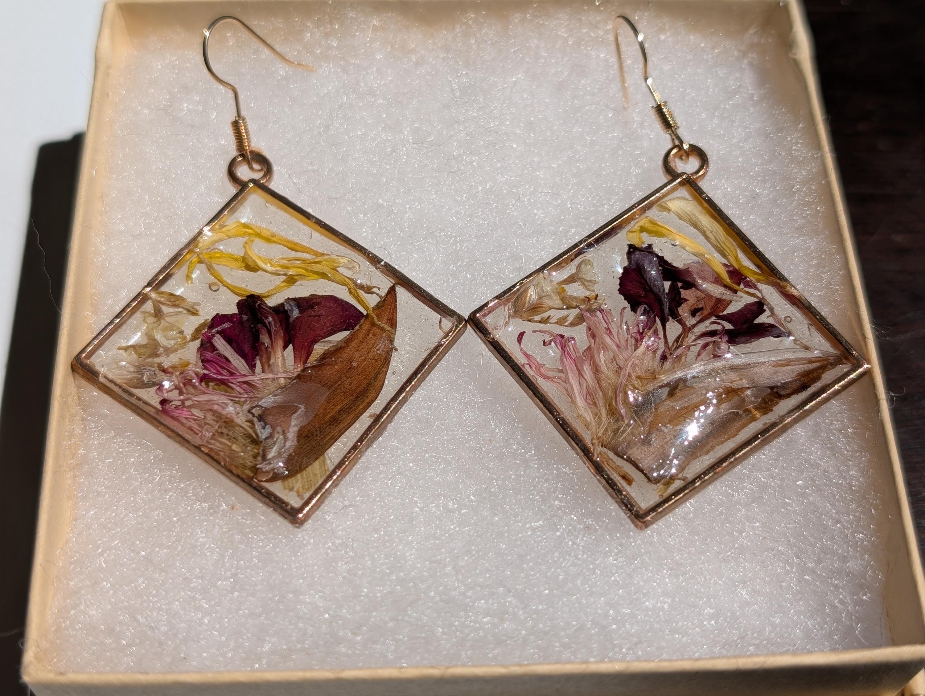 Large Purple Earrings - Bold Flower Jewelry __etsy:8145707357