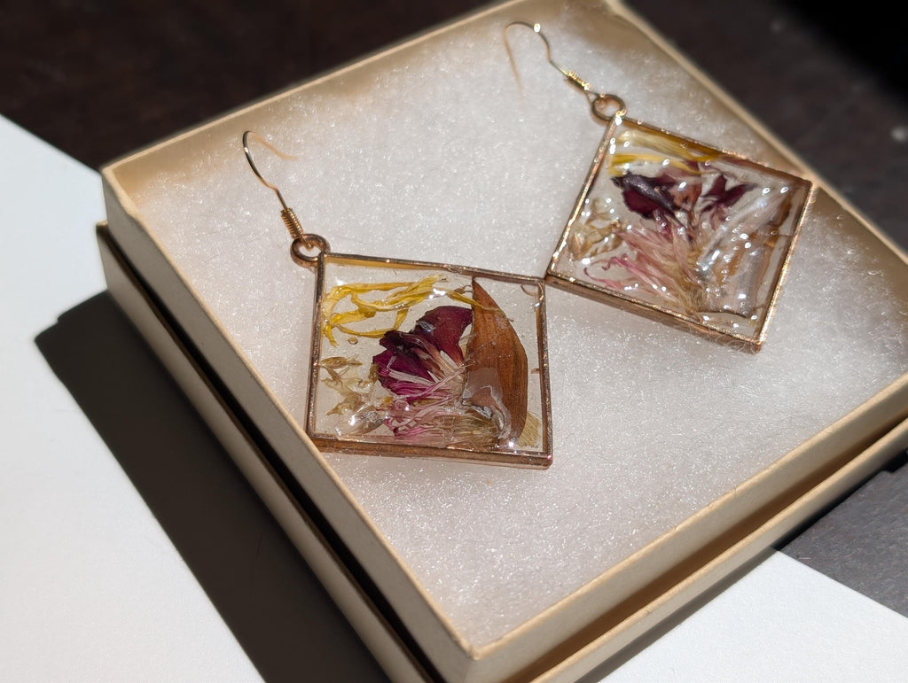 Large Purple Earrings - Bold Flower Jewelry __etsy:8145707457