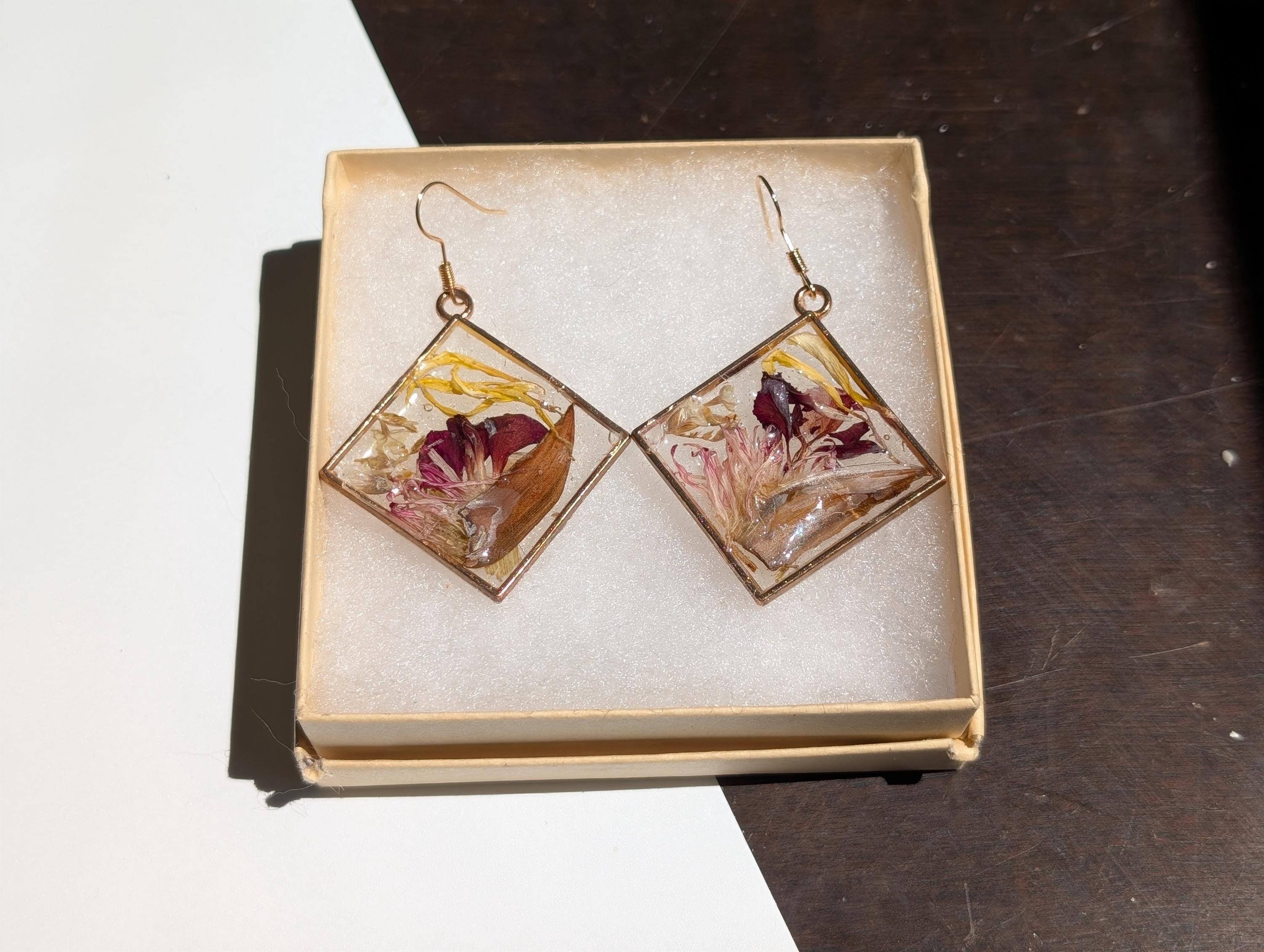 Large Purple Earrings - Bold Flower Jewelry __etsy:8145714469
