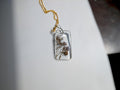 Real Flower Jewelry - Rectangular Pendant - Long Flower Necklace