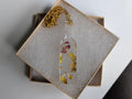 Floral Bottle Necklace - Yellow Resin Jewelry