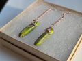 Green Stone Earrings - Gaspeite Jewelry