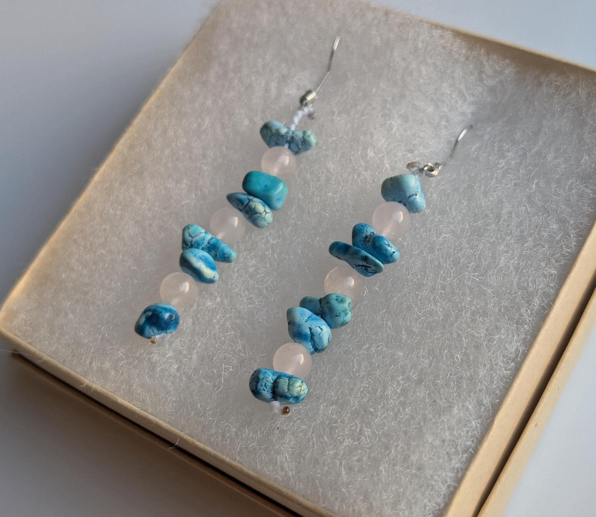 Rocky Bright Blue Earrings - Beachy Jewelry