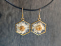 Hexagon Earrings - Boho Resin Jewelry