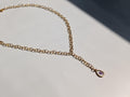 Lariat Choker - Amethyst Pendant - Short Necklace