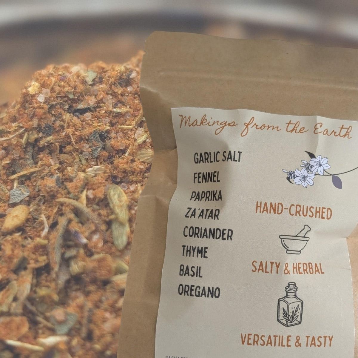 Hand-Crushed Mediterranean Seasoning Blend - Herbal Spice Blend - Spice Packet - Cooking Gift __etsy:8392778845